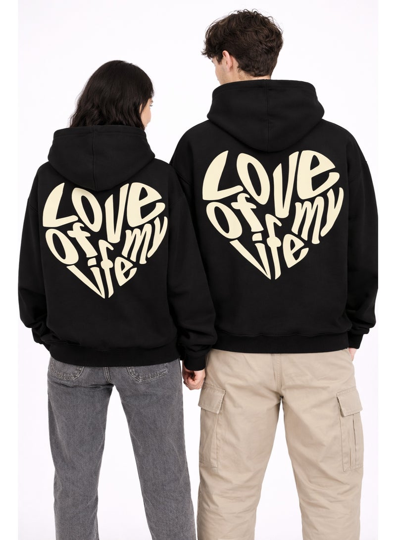 Premium Apparel Love Of My Life Hoodie Black [VALENTINES DAY HOODIE] - Image 1
